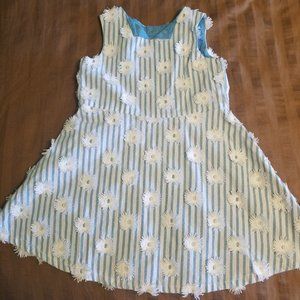 Girl's Blue and White Dress